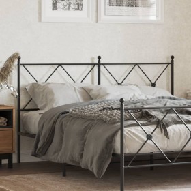 Black metal headboard 160 cm by vidaXL, Headboards and footboards - Ref: Foro24-376537, Price: 47,99 €, Discount: %