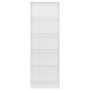 5-level glossy white plywood bookshelf 60x24x175cm by vidaXL, Bookcases and shelves - Ref: Foro24-800888, Price: 83,99 €, Dis...