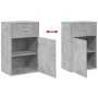 Concrete gray engineered wood storage cabinet 56.5x39x90cm by vidaXL, Lockers and storage cabinets - Ref: Foro24-840712, Pric...