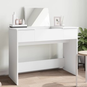 Dressing table with white mirror 100x45x76 cm by vidaXL, Bedroom Dressers - Ref: Foro24-840695, Price: 116,20 €, Discount: %