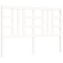 Double bed frame with white solid wood headboard by vidaXL, Beds and slatted bases - Ref: Foro24-3193897, Price: 145,99 €, Di...