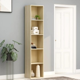 Oak-colored plywood shelf 40x30x189 cm by vidaXL, Bookcases and shelves - Ref: Foro24-800957, Price: 78,93 €, Discount: %