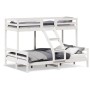 Solid white pine wood bunk bed 90x200/140x200 cm by vidaXL, Beds and slatted bases - Ref: Foro24-3207174, Price: 385,26 €, Di...