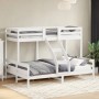 Solid white pine wood bunk bed 90x200/140x200 cm by vidaXL, Beds and slatted bases - Ref: Foro24-3207174, Price: 385,26 €, Di...