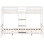 Solid white pine wood bunk bed 90x200/140x200 cm by vidaXL, Beds and slatted bases - Ref: Foro24-3207174, Price: 385,26 €, Di...