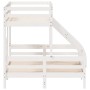 Solid white pine wood bunk bed 90x200/140x200 cm by vidaXL, Beds and slatted bases - Ref: Foro24-3207174, Price: 385,26 €, Di...