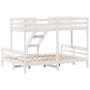 Solid white pine wood bunk bed 90x200/140x200 cm by vidaXL, Beds and slatted bases - Ref: Foro24-3207174, Price: 385,26 €, Di...