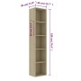 Oak-colored plywood shelf 40x30x189 cm by vidaXL, Bookcases and shelves - Ref: Foro24-800957, Price: 85,99 €, Discount: %