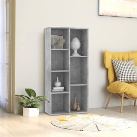 Estantería de madera de ingeniería gris 50x25x106 cm de vidaXL, Librerías y estanterías - Ref: Foro24-801111, Precio: 59,34 €...