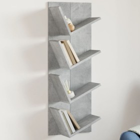 Concrete gray 4-tier wall shelf 33x16x90 cm by vidaXL, Shelves and shelves - Ref: Foro24-840719, Price: 36,69 €, Discount: %