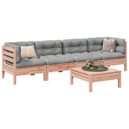 5-piece garden sofa set with Douglas fir wood cushions by vidaXL, Garden sets - Ref: Foro24-3299284, Price: 426,77 €, Discoun...