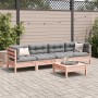 5-teilige Gartensofagarnitur mit Kissen aus Douglasienholz von vidaXL, Gartensets - Ref: Foro24-3299284, Preis: 426,77 €, Rab...