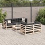 6-teilige Gartensofagarnitur mit Kissen aus massivem Kiefernholz von vidaXL, Gartensets - Ref: Foro24-3299290, Preis: 560,24 ...