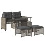 4-piece garden sofa set and light gray glass PE rattan cushions by vidaXL, Modular outdoor sofas - Ref: Foro24-368139, Price:...