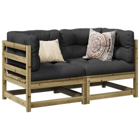 Garden sofa set 2 pieces impregnated pine wood by vidaXL, Garden sets - Ref: Foro24-3295813, Price: 124,11 €, Discount: %