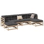 Gartensofa-Set 6-teilig aus massivem Kiefernholz von vidaXL, Gartensets - Ref: Foro24-3299563, Preis: 319,45 €, Rabatt: %