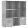 Estantería madera contrachapada gris hormigón 98x30x98 cm de vidaXL, Librerías y estanterías - Ref: Foro24-801120, Precio: 78...