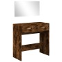 Dressing table with smoked oak mirror 80x39x80 cm by vidaXL, Bedroom Dressers - Ref: Foro24-840706, Price: 93,99 €, Discount: %