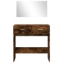 Dressing table with smoked oak mirror 80x39x80 cm by vidaXL, Bedroom Dressers - Ref: Foro24-840706, Price: 93,99 €, Discount: %