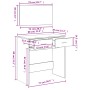 Schminktisch mit Spiegel aus geräucherter Eiche, 80 x 39 x 80 cm von vidaXL, Schlafzimmerkommoden - Ref: Foro24-840706, Preis...