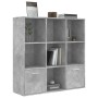 Estantería madera contrachapada gris hormigón 98x30x98 cm de vidaXL, Librerías y estanterías - Ref: Foro24-801120, Precio: 78...