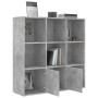 Estantería madera contrachapada gris hormigón 98x30x98 cm de vidaXL, Librerías y estanterías - Ref: Foro24-801120, Precio: 78...