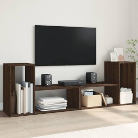 Muebles de TV 2 uds madera ingeniería roble marrón 75x30x50 cm de vidaXL, Muebles TV - Ref: Foro24-840792, Precio: 65,99 €, D...