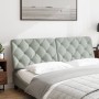 Light gray velvet padded headboard 160 cm by vidaXL, Headboards and footboards - Ref: Foro24-374733, Price: 72,99 €, Discount: %