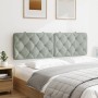 Light gray velvet padded headboard 160 cm by vidaXL, Headboards and footboards - Ref: Foro24-374733, Price: 72,99 €, Discount: %