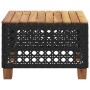 Mesa de jardín ratán PE y madera acacia negro 55x55x36 cm de vidaXL, Mesas de jardín - Ref: Foro24-365929, Precio: 77,43 €, D...