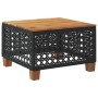 Mesa de jardín ratán PE y madera acacia negro 55x55x36 cm de vidaXL, Mesas de jardín - Ref: Foro24-365929, Precio: 77,99 €, D...