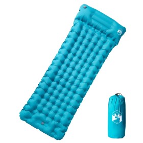 Colchón de camping autoinflable con almohada 1 persona azul de vidaXL, Colchones de aire - Ref: Foro24-4007096, Precio: 45,06...