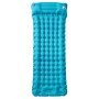 Colchón de camping autoinflable con almohada 1 persona azul de vidaXL, Colchones de aire - Ref: Foro24-4007096, Precio: 45,06...