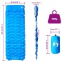 Self-inflating camping mattress with pillow 1 person blue by vidaXL, Air mattresses - Ref: Foro24-4007105, Price: 37,75 €, Di...