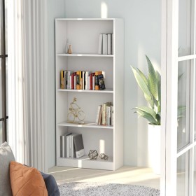 4-tier white plywood shelf 60x24x142cm by vidaXL, Bookcases and shelves - Ref: Foro24-800873, Price: 61,33 €, Discount: %