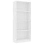 4-tier white plywood shelf 60x24x142cm by vidaXL, Bookcases and shelves - Ref: Foro24-800873, Price: 67,37 €, Discount: %