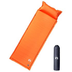 Self-inflating camping mattress with pillow 1 person orange by vidaXL, Air mattresses - Ref: Foro24-4007124, Price: 40,72 €, ...