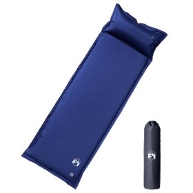 Colchón de camping autoinflable con almohada 1 persona azul de vidaXL, Colchones de aire - Ref: Foro24-4007132, Precio: 43,99...