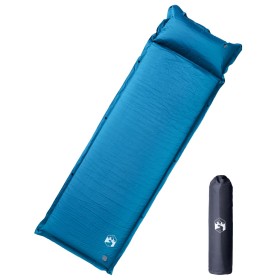 Self-inflating camping mattress with pillow 1 person turquoise by vidaXL, Air mattresses - Ref: Foro24-4007130, Price: 39,99 ...