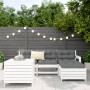 Gartensofa-Set 5-teilig aus massivem weißem Kiefernholz von vidaXL, Gartensets - Ref: Foro24-3250505, Preis: 396,07 €, Rabatt: %