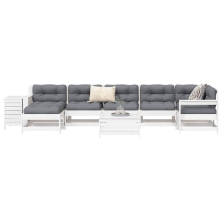 Garden sofa set 9 pieces solid white pine wood by vidaXL, Garden sets - Ref: Foro24-3250657, Price: 620,20 €, Discount: %