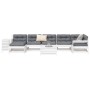 Gartensofa-Set 9-teilig aus massivem weißem Kiefernholz von vidaXL, Gartensets - Ref: Foro24-3250657, Preis: 620,04 €, Rabatt: %