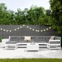 Gartensofa-Set 9-teilig aus massivem weißem Kiefernholz von vidaXL, Gartensets - Ref: Foro24-3250657, Preis: 620,04 €, Rabatt: %