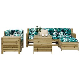 Gartensofa-Set 7-teilig aus imprägniertem Kiefernholz von vidaXL, Gartensets - Ref: Foro24-3250511, Preis: 528,99 €, Rabatt: %