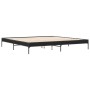 Estructura de cama madera de ingeniería y metal negro 180x200cm de vidaXL, Camas y somieres - Ref: Foro24-845001, Precio: 113...