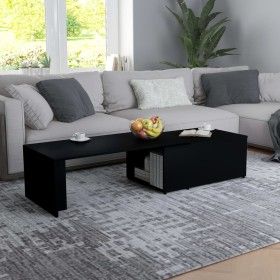 Black plywood coffee table 150x50x35 cm by vidaXL, Coffee table - Ref: Foro24-801338, Price: 80,55 €, Discount: %