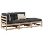 3-piece garden sofa set with solid pine wood cushions by vidaXL, Garden sets - Ref: Foro24-3295830, Price: 268,18 €, Discount: %