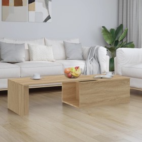 Mesa de centro madera contrachapada color roble 150x50x35 cm de vidaXL, Mesas de centro - Ref: Foro24-801340, Precio: 63,55 €...