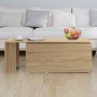 Mesa de centro madera contrachapada color roble 150x50x35 cm de vidaXL, Mesas de centro - Ref: Foro24-801340, Precio: 63,55 €...