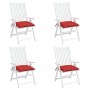 Cojines de silla de jardín 4 uds tela Oxford rojo 40x40x7 cm de vidaXL, Cojines para sillas y sofás - Ref: Foro24-361469, Pre...